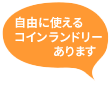 自由に使えるコインランドリーあります